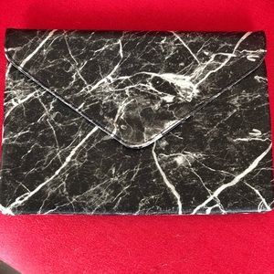 Black and White Marble Clutch